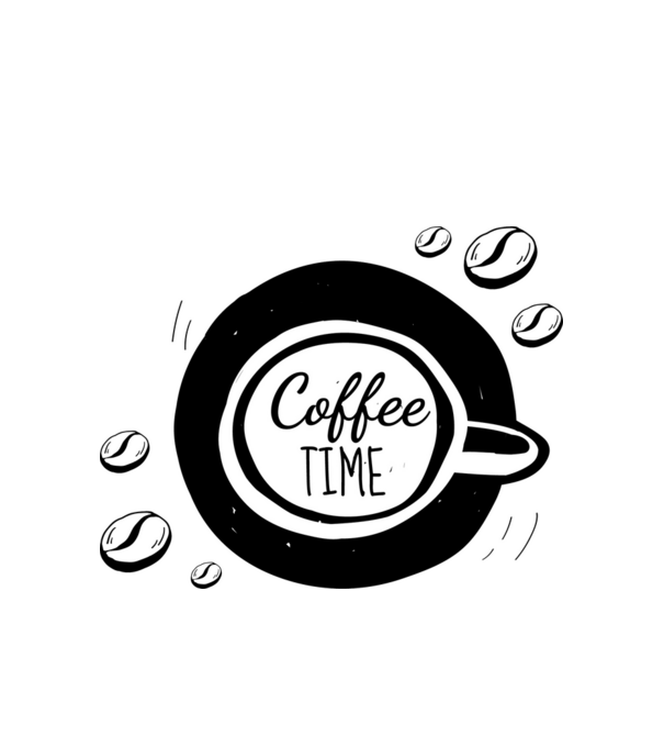 Coffe Time minta fehér pólón