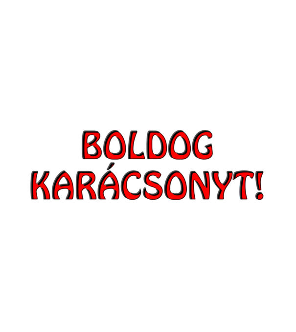 Boldog Karácsonyt minta fehér pólón