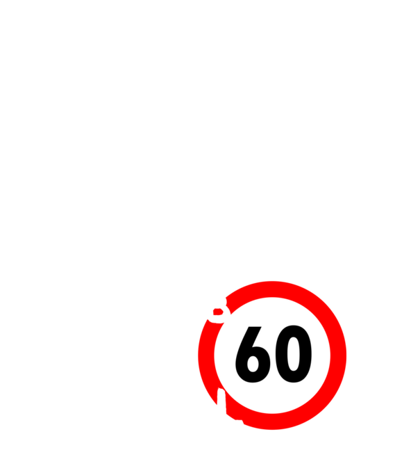60 éves minta fekete pólón