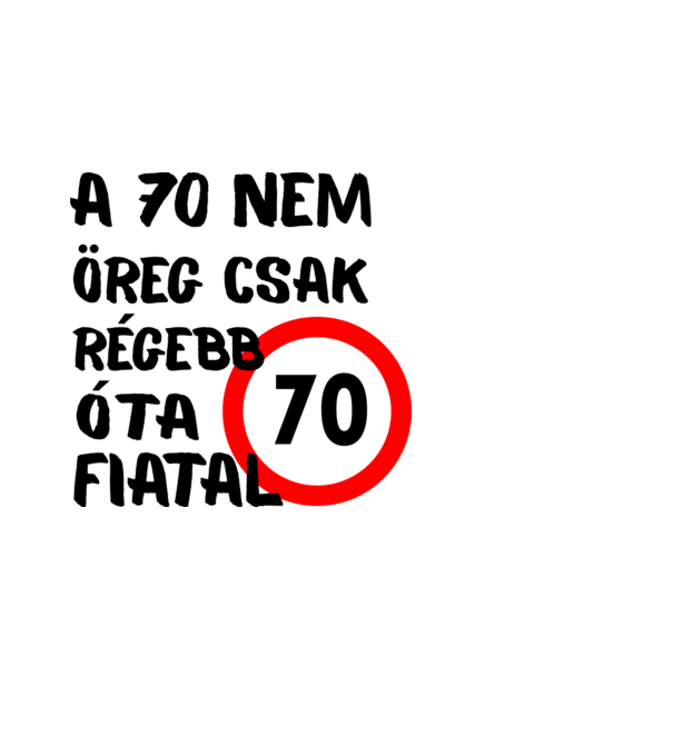 70 éves minta fekete pólón