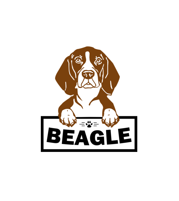 Beagle minta fehér pólón