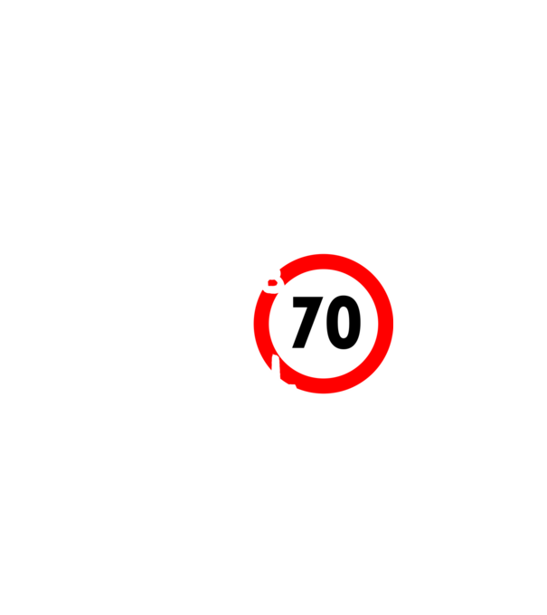 70 éves minta sötétkék pólón