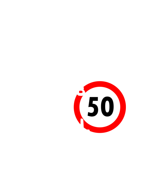 50 Éves minta fehér pólón
