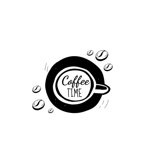 Coffe Time minta fehér pólón