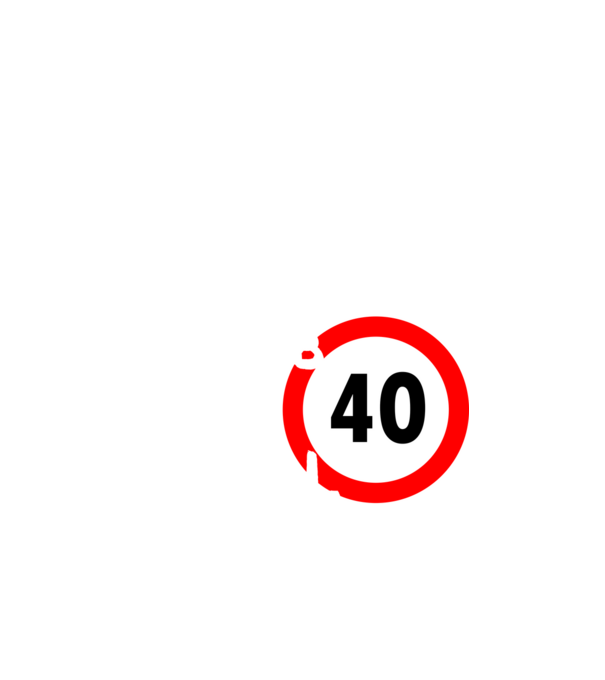 40 éves minta fehér pólón