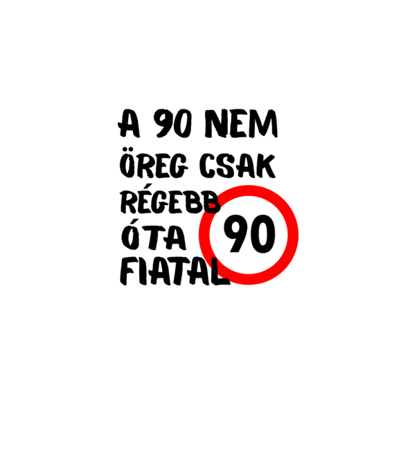 90 éves minta szürke pólón