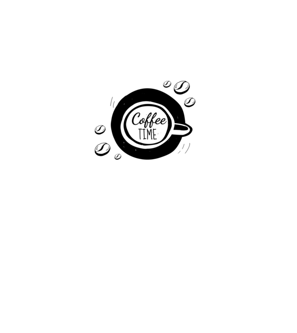 Coffe Time minta szürke pólón