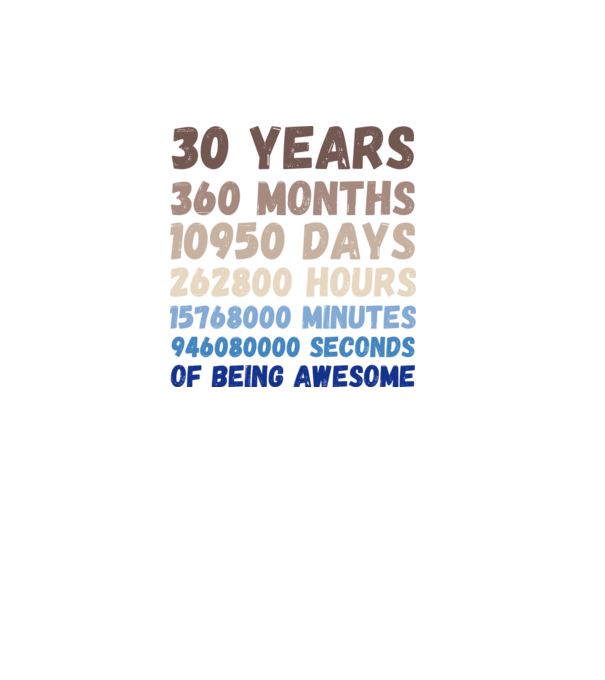 30 Years minta fekete pólón