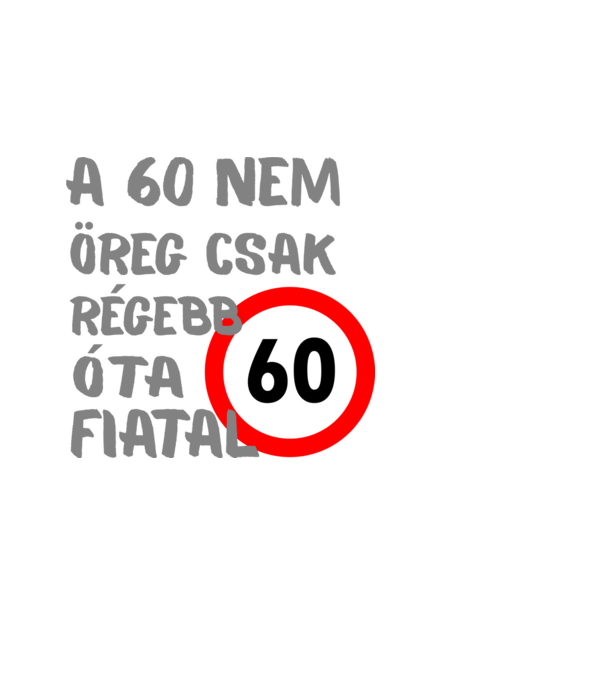 60 éves minta fekete pólón