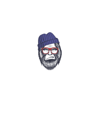 Bigfoot minta fehér pólón