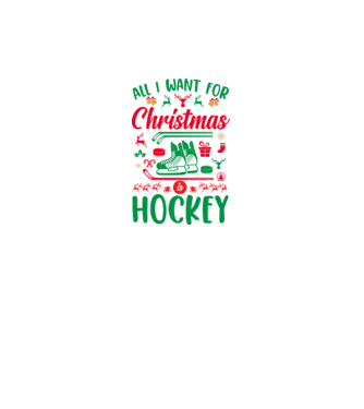 All I want for Christmas is hockey minta fekete pólón
