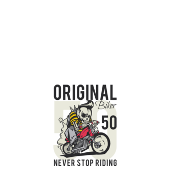 Original biker 50 minta fehér pólón
