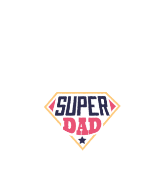 Super dad minta fehér pólón