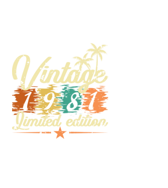 Vintage 1981 minta fekete pólón