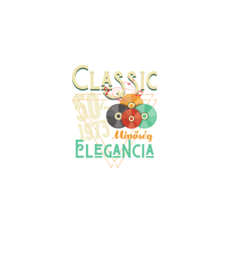 Classic 50 éve minta fekete pólón