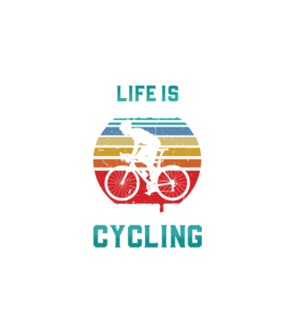 Life if Cycling minta fehér pólón
