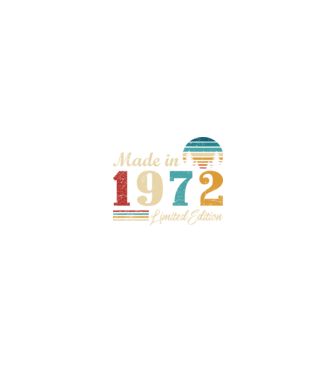 Vintage birthday 1972 minta fekete pólón