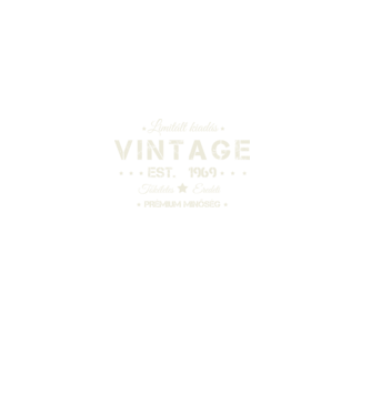 Vintage 1969 minta fekete pólón