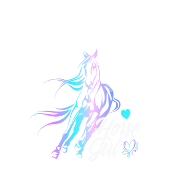 Horse girl minta fehér pólón