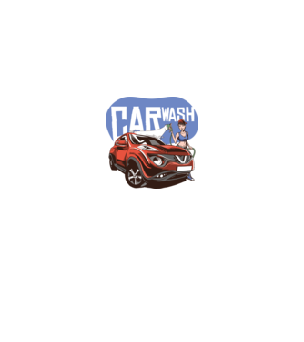 CarWash minta fehér pólón