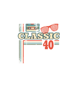 Classic 40 minta fehér pólón