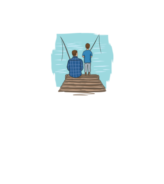 Fishing Dad minta fekete pólón
