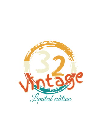 Vintage 32 minta fekete pólón