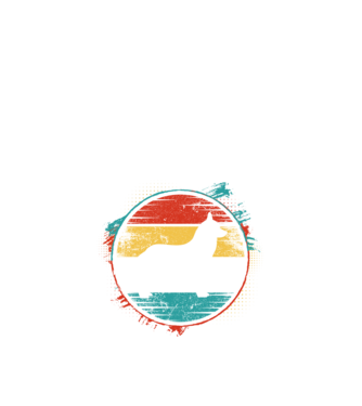 Szibériai husky minta fekete pólón