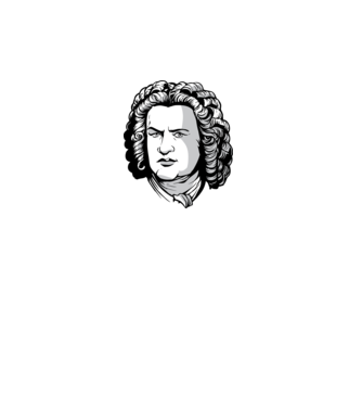 Bach minta fehér pólón