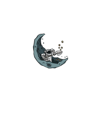 ASTRONAUT CRYPTO minta fekete pólón