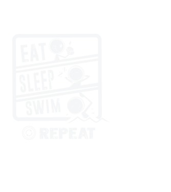 Eat Sleep Swim Repeat minta fekete pólón