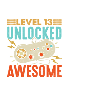 Level-13 minta fekete pólón