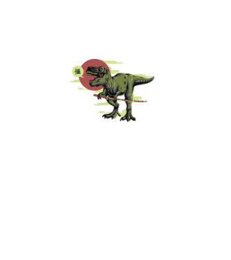 T-rex minta fehér pólón