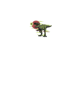 T-rex minta fehér pólón