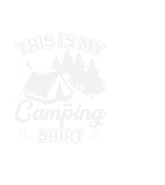 This Is My Camping Shirt minta fekete pólón