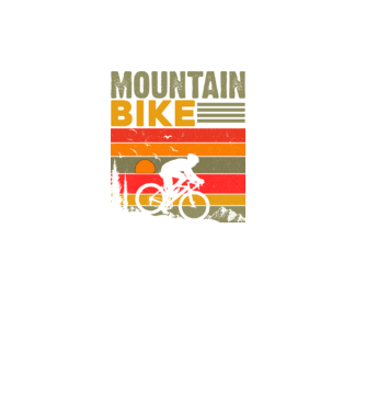 Mountain bike minta fekete pólón