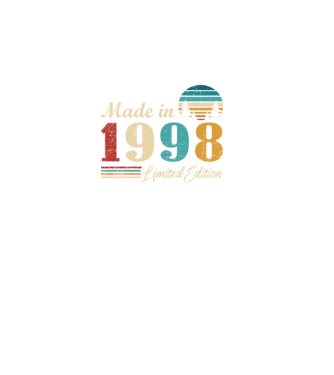 Vintage birthday 1998 minta fekete pólón