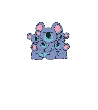 ARANYOS KOALA CSALÁD minta fehér pólón