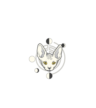Spynxh Cat Moon minta fekete pólón