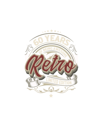 Retro 60 éves minta fehér pólón