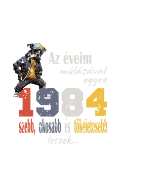 1984 minta világoskék pólón