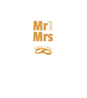 Mr and Mrs Since 1990 minta fekete pólón