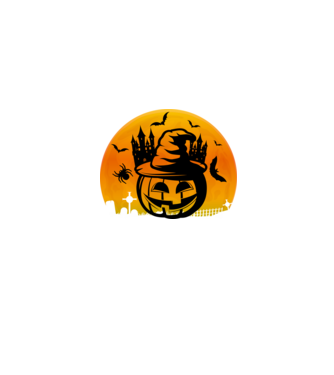 Halloween minta farmerkék pólón