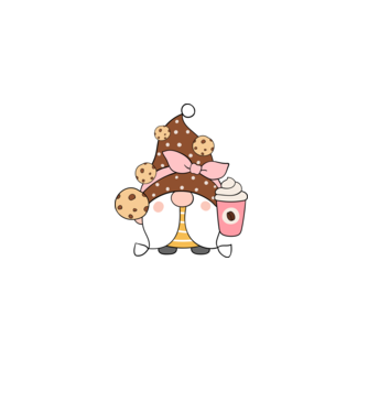 Coffee Gnomes minta fehér pólón