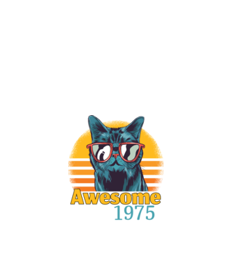 Awesome since 1975 minta fekete pólón