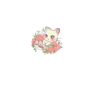 Kawaii cat minta fehér pólón