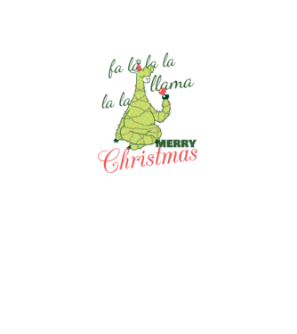 Llama Christmas minta fehér pólón