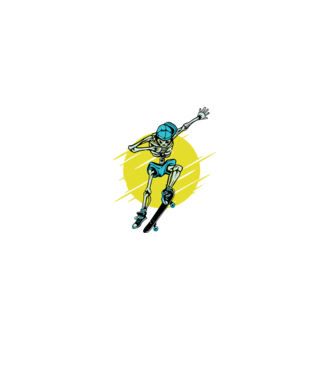 Skull Skate minta szürke pólón