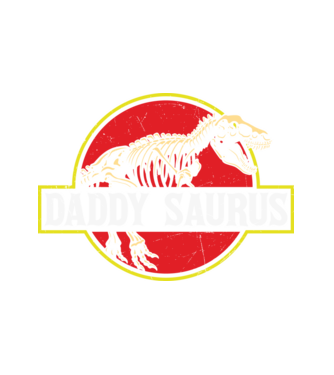 Daddy saurus minta fehér pólón