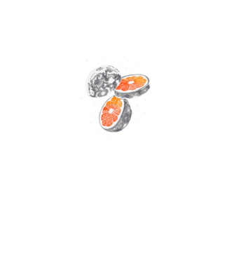 Moon orange minta türkiz pólón